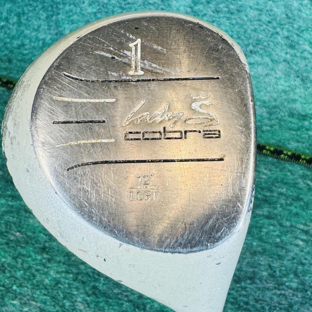 Vintage Cobra Lady S 1 12° Driver Womens RH Steel Shaft Black Club USA
